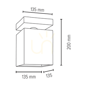 Taklampa Inger, 1xE27, Max. 25 W, bok- och valnötsträ, vit, 13,5 cm lampskärm small 2