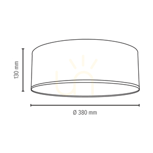 Taklampa Josefina, 1xLED, inbyggd 18 W, 2700 K, vit metall/vit lampskärm, Ø38 cm small 3