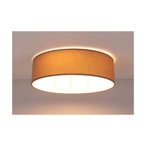 Josefina taklampa, 1xLED, 2700 K, 18 W, vit metall/brun lampskärm, Ø38 cm small 1