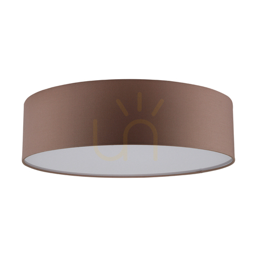 Kontrollera Josefina taklampa, 1xLED, 2700 K, 18 W, vit metall/brun lampskärm, Ø38 cm