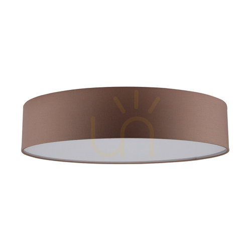Kontrollera Taklampa Josefina, 1xLED, 2700 K, 30 W, vit metall/brun lampskärm, Ø48 cm
