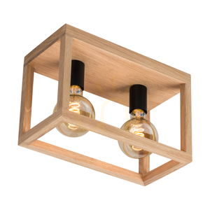 Kago taklampa, 2xE27, Max. 60 W, oljad ek/svart metall, 36 cm small 1