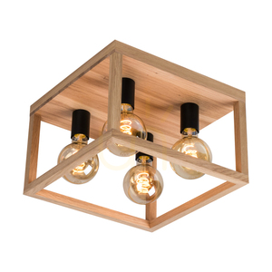 Kago taklampa, 4xE27, Max. 60 W, oljad ek/svart metall, 36 cm small 1