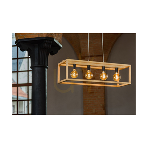 Spot Light KAGO 61590474 pendellampa, oljad ek och svart, 4 × E27, 90 cm small 3