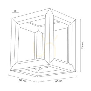 Kago LED-vägglampa, 1xLED, 3000 K, 9 W, oljad ek, 20 cm small 2