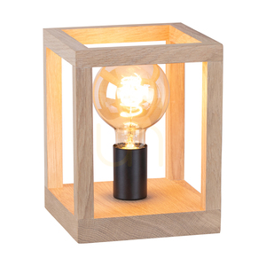 Kago bordslampa, 1xE27, Max. 60 W, oljad ek/svart metall/svart flätad kabel, 20 cm small 1