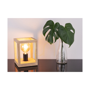 Kago bordslampa, 1xE27, Max. 60 W, oljad ek/svart metall/svart flätad kabel, 20 cm small 2