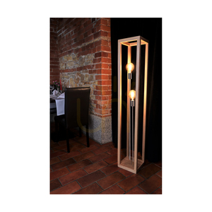 Kago golvlampa, 2xE27, Max. 60 W, oljad ek/krommetall/svart flätad kabel, 25 cm small 1