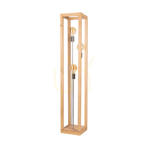 Kago golvlampa, 3xE27, Max. 60 W, oljad ek/krommetall/svart flätad kabel, 25 cm small 0