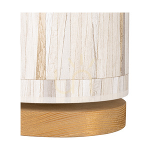 Kairo bordslampa, 1xE27, Max. 25 W, brunbehandlad furu, brun/svart, PVC-sladd/flerfärgad, lampskärm av tapet, Ø 15 cm small 2
