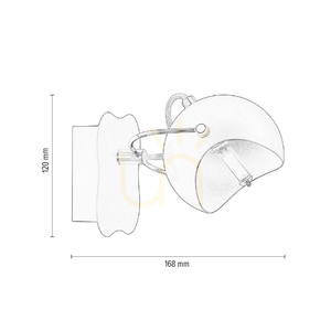 Kana vägglampa 1xG9 Max. 28 W, svart/guld, metall, 12 cm small 4