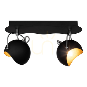 Kana taklampa, 2xG9, Max. 28 W, svart/guldmetall, 30 cm small 1