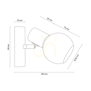 Spot Light Karin 2231174 vägglampa – oljad ek, vit glasskärm, 1×E14 small 2