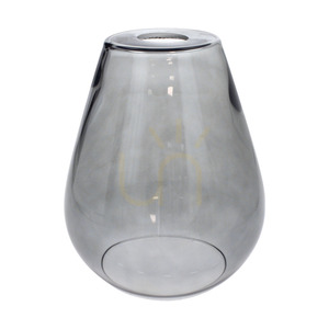 Kigali taklampa 1xE27 Max. 60 W, oljad ek/svart metall/svart PVC-sladd/lampskärm i rökt glas, Ø 19 cm small 1
