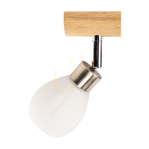 Kira taklampa (inkl.). 2xG9 LED, max.. 3 W, oljad ek/satinmetall/vit glasskärm, 39 cm small 2