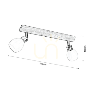 Kira taklampa (inkl.). 2xG9 LED, max.. 3 W, oljad ek/satinmetall/vit glasskärm, 39 cm small 4