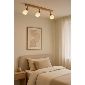 Kira taklampa (inkl.). 3xG9 LED, max. 3 W, oljad ek/satinmetall/vit glasskärm, 55 cm small 3