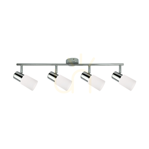 Kontrollera Kira taklampa, 4xE14, Max. 40 W, krommetall/vit glasskärm, 71 cm