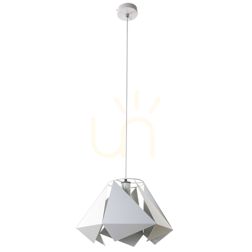 Kontrollera Kite taklampa 1xE27 Max. 60 W, vit metall/vit PVC-kabel, Ø 38 cm