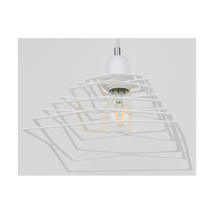 Komet taklampa, 1xE27, Max. 60 W, kromfärgad metall/vit PVC-sladd/vit metallskärm, 24 cm small 1