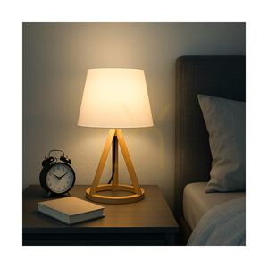 Konan bordslampa 1xE27 Max. 25 W oljad ek/antracit, flätad sladd/vit lampskärm, Ø 30 cm small 1