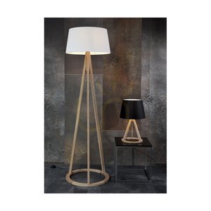 Konan bordslampa 1xE27 Max. 25 W, oljad ek/antracit, flätad sladd/svart lampskärm, Ø 30 cm small 1