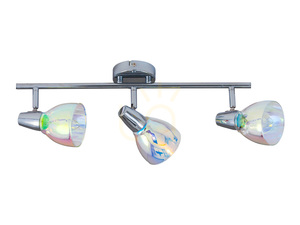 Kora taklampa, 3xE14, Max. 40 W, krom/flerfärgade glasskärmar, 58,5 cm small 0