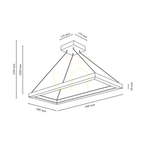 Legno taklampa, 1xLED, 3000 K, 31,5 W, bok- och valnötsträ / genomskinlig PVC-sladd, 84 cm small 2