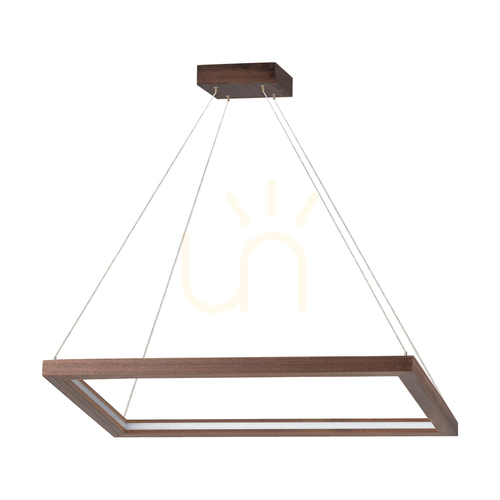 Kontrollera Legno taklampa, 1xLED, 3000 K, 31,5 W, bok- och valnötsträ / genomskinlig PVC-sladd, 84 cm