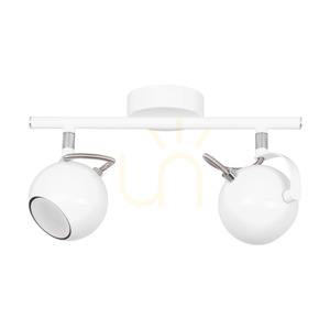 Taklampa Lea, 2xGU10, Max. 50 W, vit/krom, metall, 30,5 cm small 0
