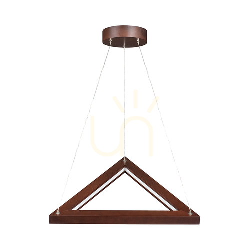 Kontrollera Legno 3xLED 3000K 18W taklampa, bok- och valnötsträ / genomskinlig PVC-sladd, 53,5 cm