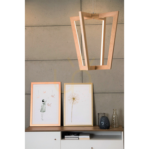 Leif taklampa, 4xLED, 3000 K, 27 W, oljad ek / transparent PVC-sladd, 53 cm small 4