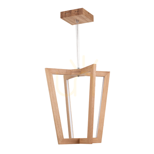 Kontrollera Leif taklampa, 4xLED, 3000 K, 27 W, oljad ek / transparent PVC-sladd, 53 cm