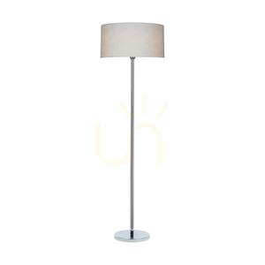 Leila golvlampa, 1xE27, Max. 60 W, kromfärgad metall/genomskinlig PVC-sladd/lampskärm av papper och PVC med krokodilmönster, Ø 50 cm small 1