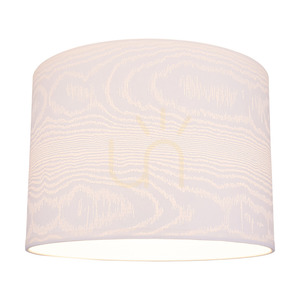 Leila bordslampa, 1xE27, Max. 40 W, krommetall / genomskinlig PVC-sladd / lampskärm av papper och PVC med trämönster, Ø 50 cm small 3