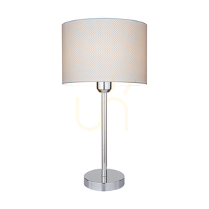 Leila bordslampa, 1xE27, Max. 40 W, krommetall / transparent PVC-sladd / lampskärm av papper och PVC med prickmönster, Ø 25 cm small 1