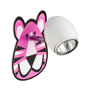 Lenny vägglampa 1xGU10 Max. 50 W, vit/krom, metall med tigermönster, 14 cm small 2