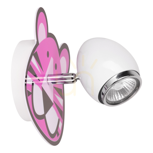 Kontrollera Lenny vägglampa 1xGU10 Max. 50 W, vit/krom, metall med tigermönster, 14 cm