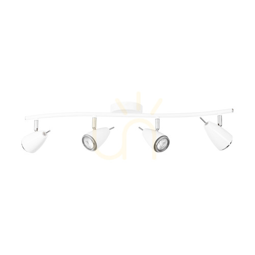 Kontrollera Taklampa Linda, 4xGU10, Max. 50 W, vit/krom, metall, 67,5 cm