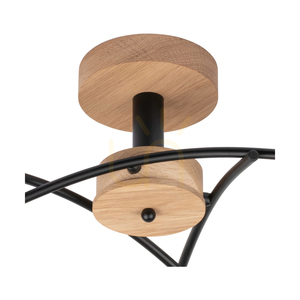 Linra taklampa, 3xE27, Max. 40 W, oljad ek/svart metall, Ø 70 cm small 2
