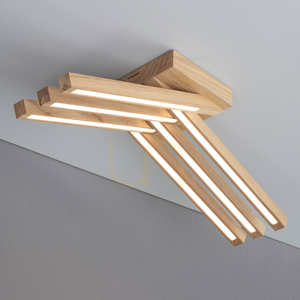 Linus taklampa, 6 x LED, 3000 K, 27 W, oljad ek, 57 cm small 2