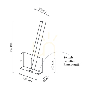 Linus ”Out” vägglampa, 1xLED, 3000 K, 3,75 W, oljad ek, 16 cm small 2