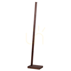 Linus golvlampa, 1xLED, 3000 K, 22 W, bok- och valnötsträ, svart flätad sladd med beröringsdimmer, 30 cm small 0