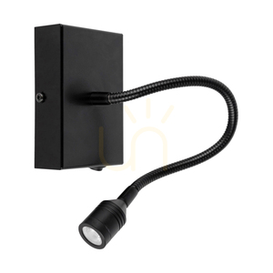 Lector svart vägglampa, 1xLED, 2,8 W, 12 cm small 0