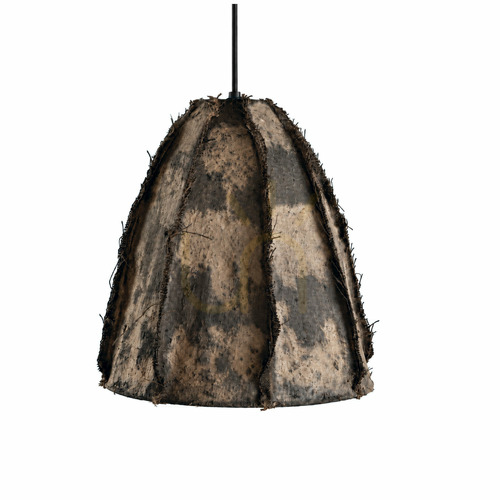 Kontrollera Pendellampa BAZAR BIZAR i pappersmaché och jute, naturbeige 30 cm