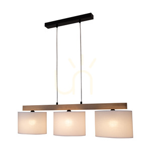 Lora taklampa, 3xE27, Max. 40 W, oljad ek/svart metall/genomskinlig PVC-sladd/vit lampskärm, 90 cm small 1