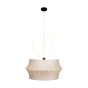 Lotus taklampa, 1xE27, Max. 60 W, svart metall/genomskinlig PVC-sladd/grå lampskärm, Ø 57 cm small 1