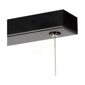 Lucas 1xLED 3000K 25,5 W taklampa – gråbehandlad furu/svart metall/genomskinlig PVC-sladd med beröringsdimmer, 90 cm small 2