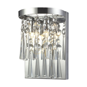 Luxoria vägglampa, inkluderar 2 G9-fattningar, max. 3 W, krommetall/genomskinliga kristaller, 16 cm small 1