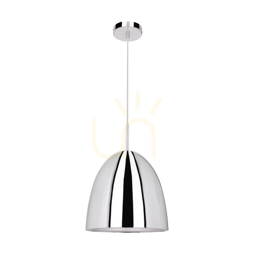 Kontrollera Mads taklampa, 1xE27, Max. 60 W, kromfärgad metall/genomskinlig PVC-kabel, Ø 30 cm